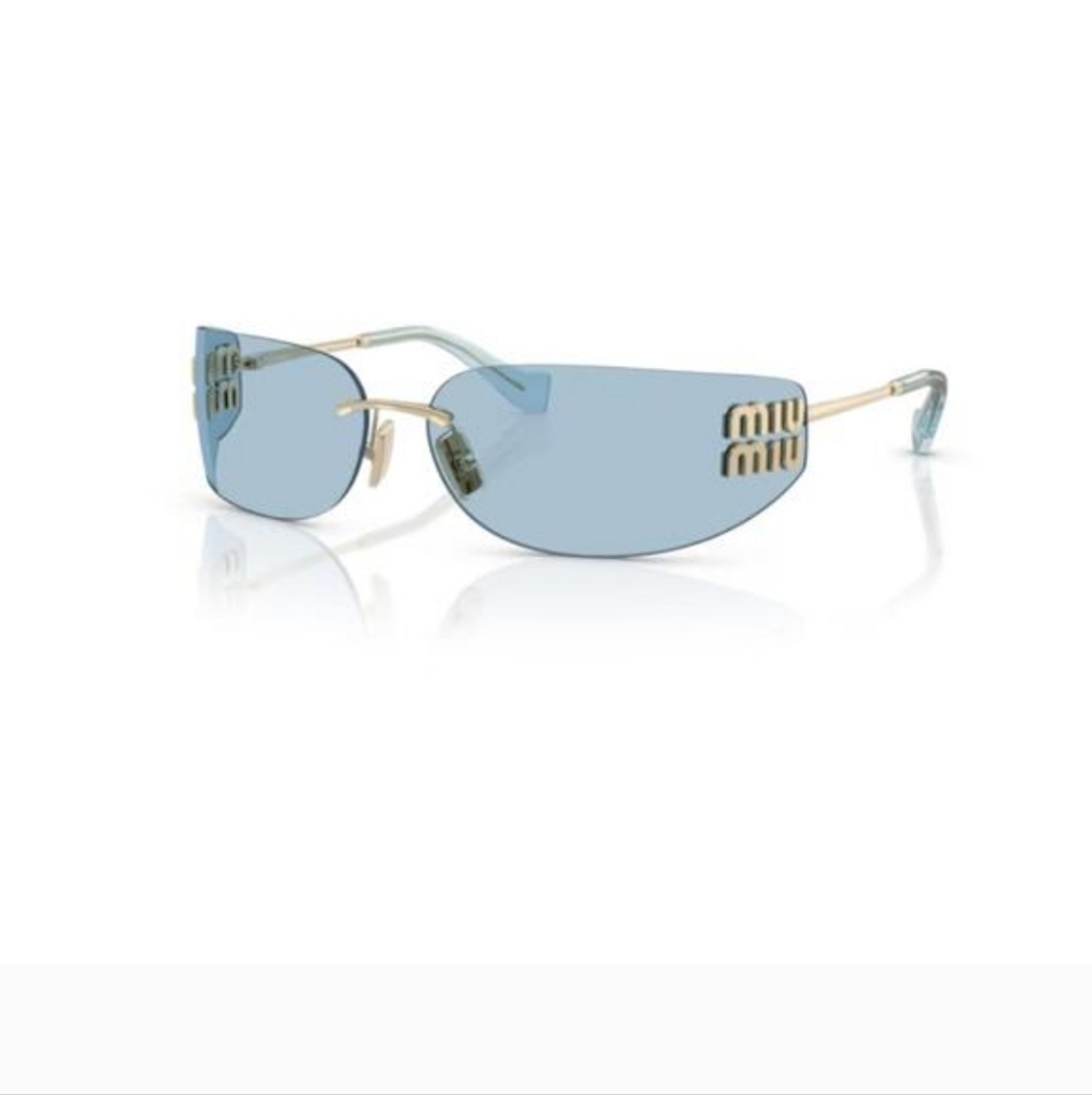 Miu Miu A51s Blue and Gold Sunglasses - Picture 3 of 11